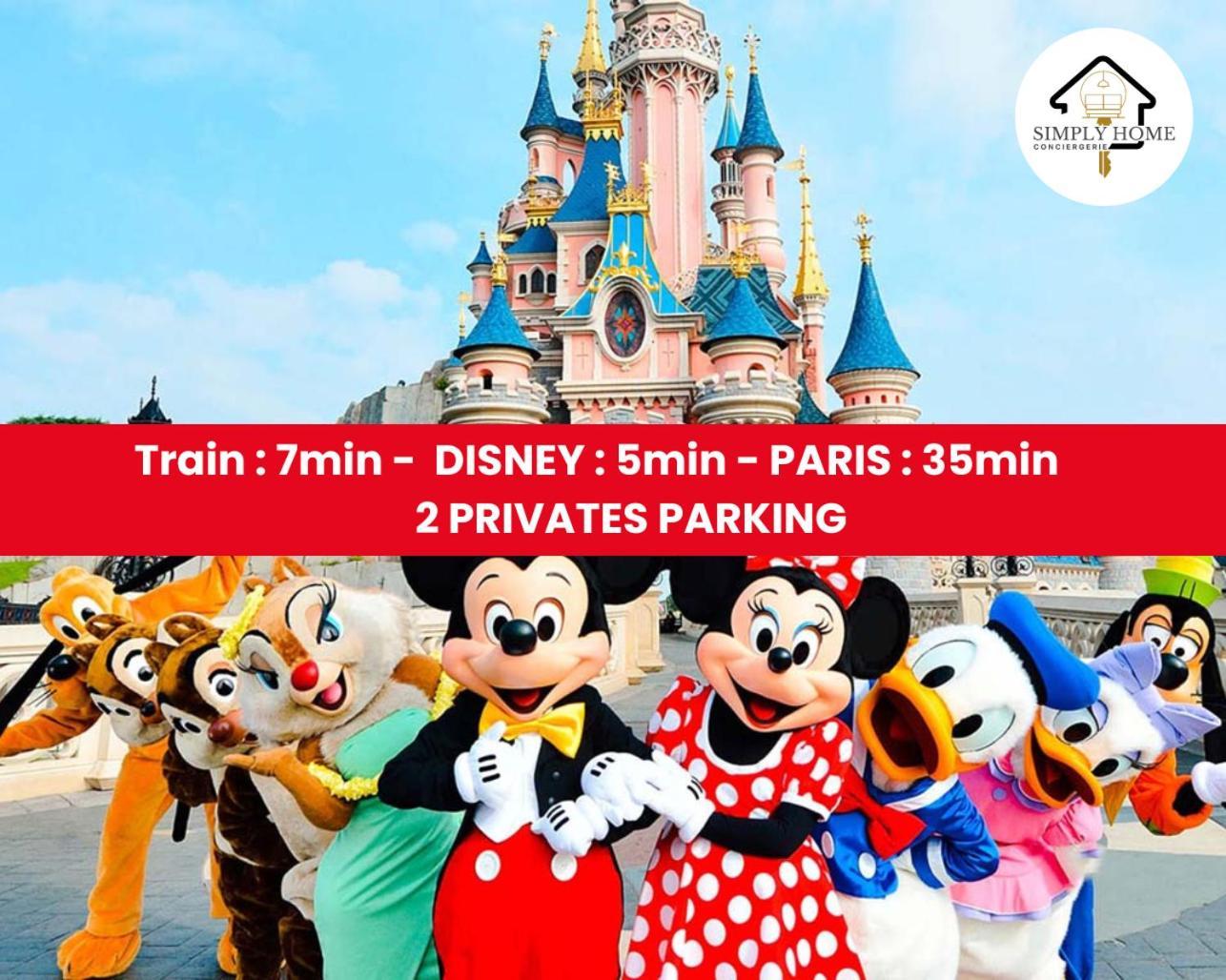 L Eiffel Disney 5Min Paris 35Min Parking Terrasse Серрі Екстер'єр фото